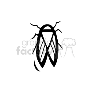 As simple line  drawing of a fly