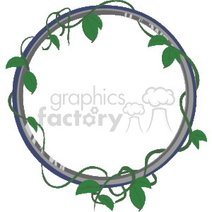 Vine circle border vector