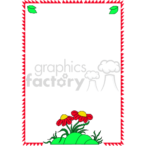 Red flowers border