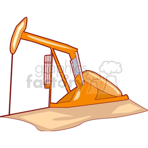 Clipart image of an oil pump jack.