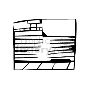 Sports stadium in line art