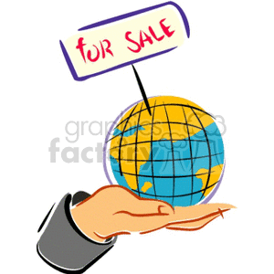 Globe with For Sale Sign