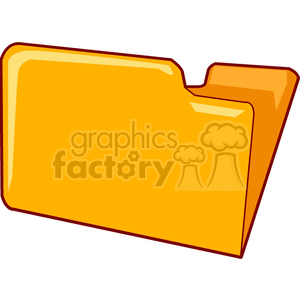 Illustration of a yellow file folder.