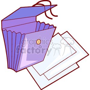 Accordion Folder with Documents