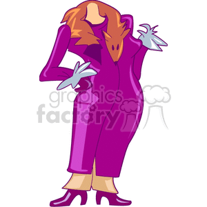 Stylish Woman in Purple Dress