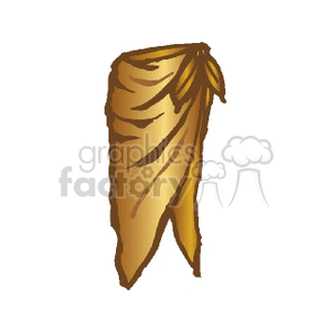 Clipart image of a yellowish-brown piece of fabric draped and tied, likely resembling a piece of clothing or accessory.