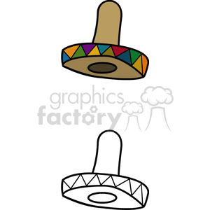 Colorful and Black & White Sombrero