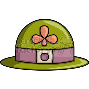 Leprechaun hat with a clover