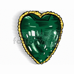 Heart-Shaped Green Gemstone