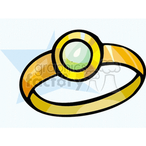 Gold Ring with Gem