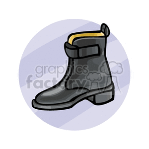 Black Boot with Buckle Detail