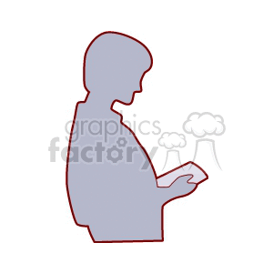 Silhouette of Person Reading for Education