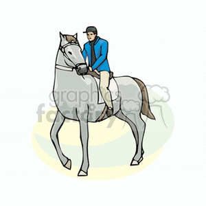 Equestrian Jockey Riding Horse