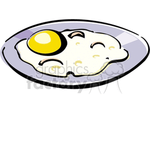 Fried Egg on Plate