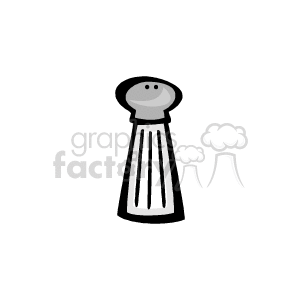 The clipart image appears to depict a salt or pepper shaker. It features a classic design with a fluted lower half, a narrow neck, and a shaker top with several holes.