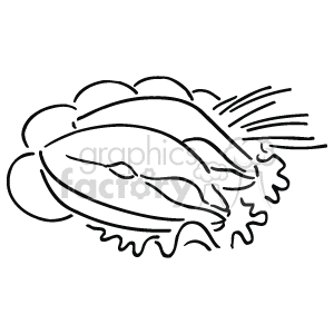 The clipart image depicts a stylized representation of a salmon fish, which is related to food and drink categories.
