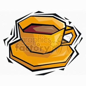 Yellow Geometric Cup of Coffee or Tea