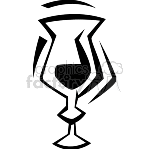 Stylized Abstract Wine Glass