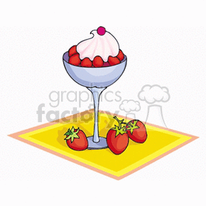 Dessert Sundae with Strawberries