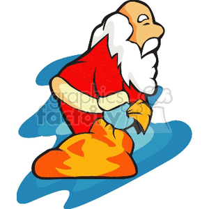 Santa Claus Carrying Gift Sack