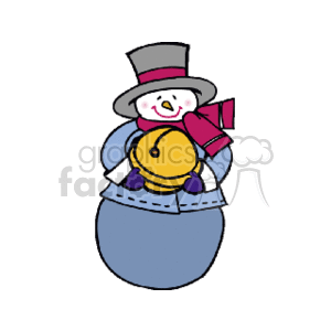 Festive Christmas Snowman with Bell