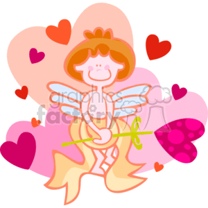 Valentine's Day Cupid with Heart Arrow