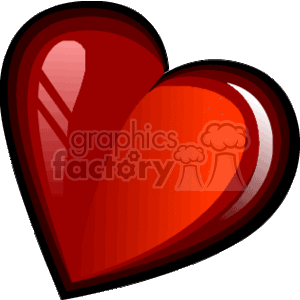 Red heart with gradient effect