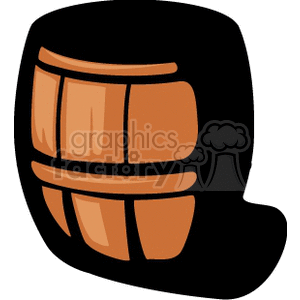 Clipart image of a wooden barrel commonly used for storing beer or whiskey.