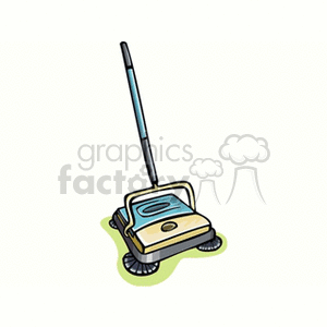 Cartoon Floor Sweeper - Cleaning Equipment