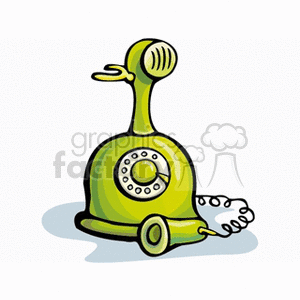 Retro Green Rotary Telephone