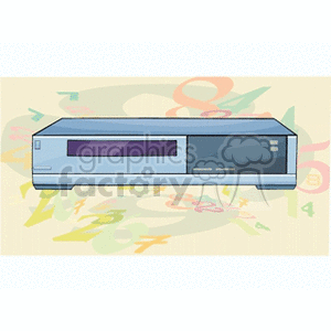 Clipart image of a DVD player, representing household electronics used for playing movies and videos.