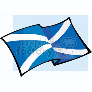 Flag of scotland blue background