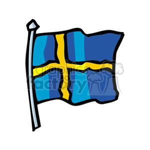 Flag of sweden waving