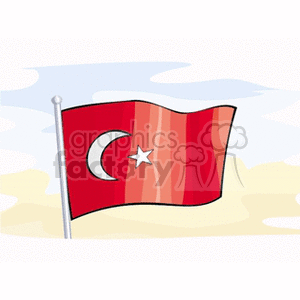 Flag of turkey with background