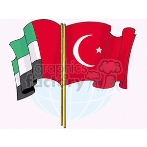 uae and turkey flags