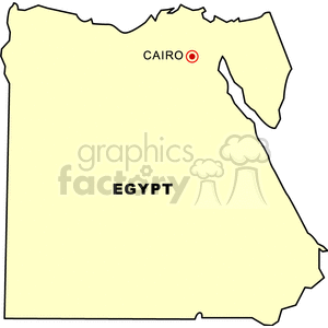 Map of Egypt Highlighting Cairo