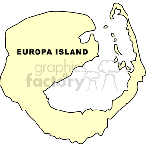 Clipart image of the map of Europa Island.