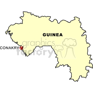 Map of Guinea Highlighting Conakry