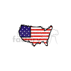 United States covered with an american flag