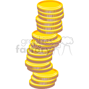 Huge stack of gold coins