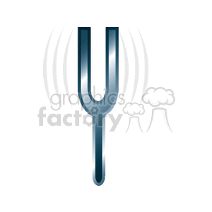 Clipart image of a tuning fork with sound waves.