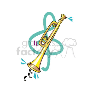 Music Trumpet with Treble Clef