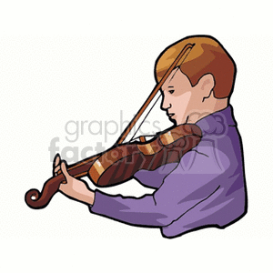 Illustration of a musician playing the violin.