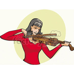 Illustration of a musician playing the violin.