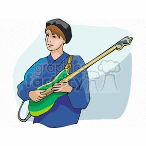 Guitarist Playing Electric Guitar