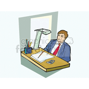 Businessman at Desk