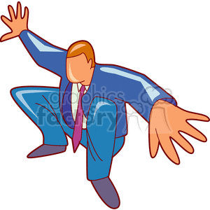 Business Person Surfing Pose