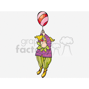 Floating Circus Clown with Balloon