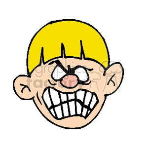 Angry Boy Cartoon Face