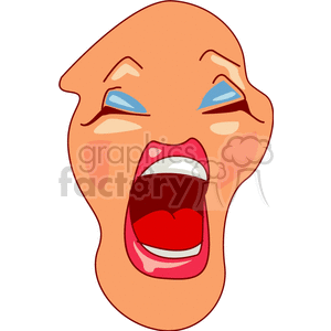 Yawning Cartoon Face